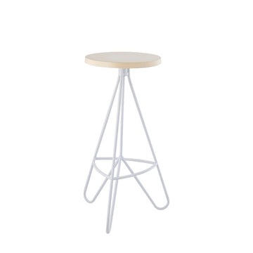 Trinity 30" Modern Industiral Iron Tripod Backless Bar Stool